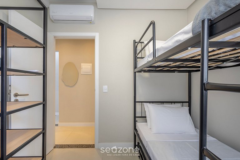 Apto c/ barbacoa y vista al mar en Itajubá IBH0201