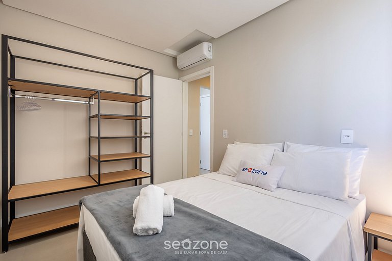 Apto c/ barbacoa y vista al mar en Itajubá IBH0201