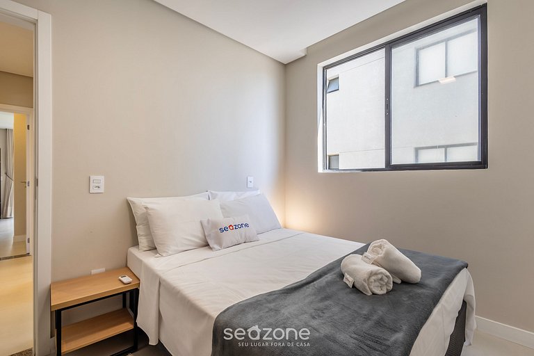 Apto c/ barbacoa y vista al mar en Itajubá IBH0201