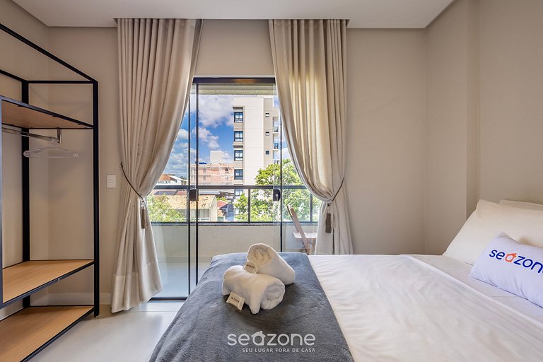 Apto c/ churrasq. e vista mar em Itajubá IBH0201