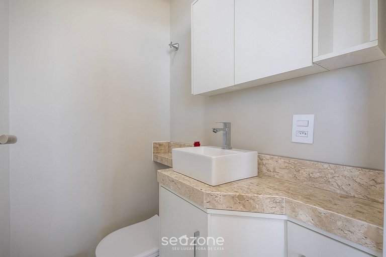 Apto c/ barbacoa y vista al mar en Itajubá IBH0201