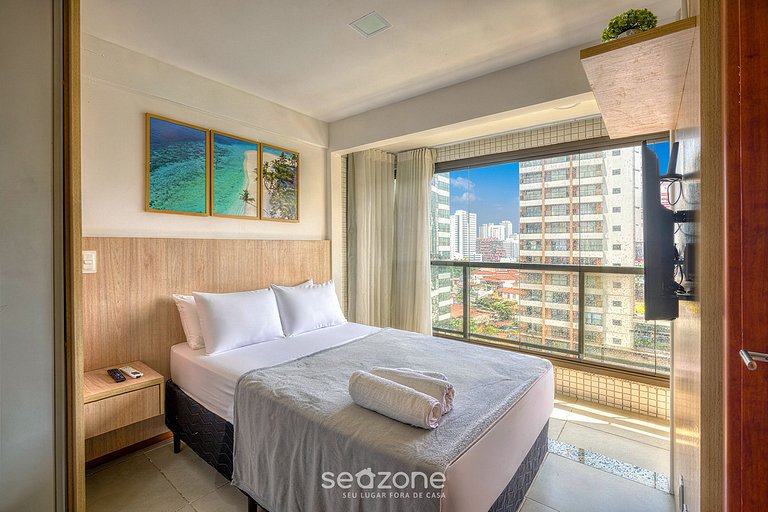 Estudio en Cond. con Piscina y Gimnasio FTW1106