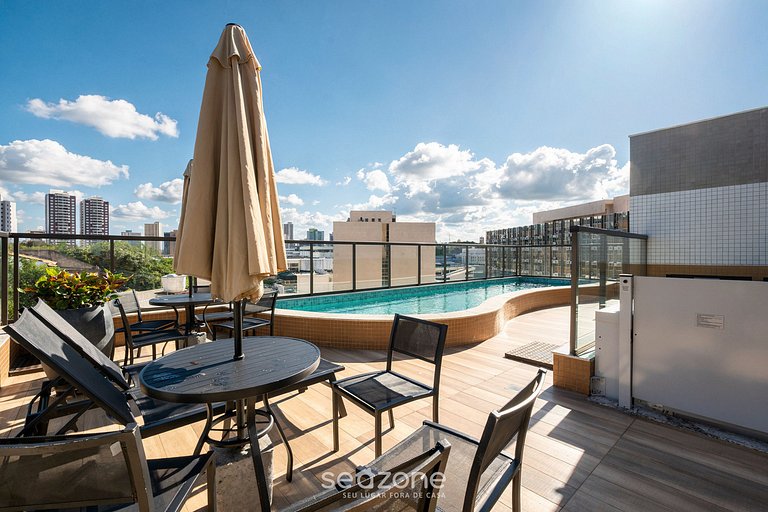 Estúdio em Cond. c/ Piscina e Academia FTW1106