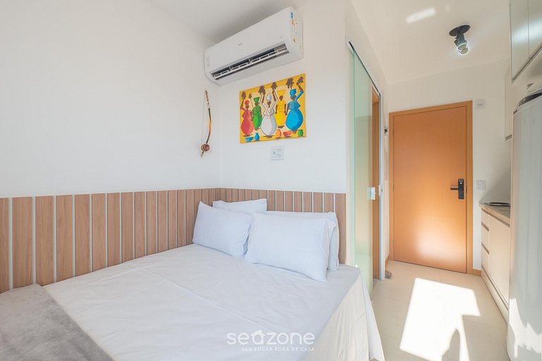 Studio em cond. c/ piscina a 160m da Praia SAA0216