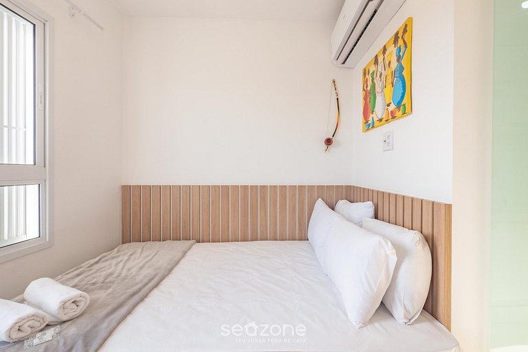 Studio em cond. c/ piscina a 160m da Praia SAA0216