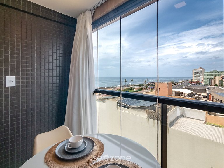 Studio a 60m da Praia c/ varanda e vista JDN0509