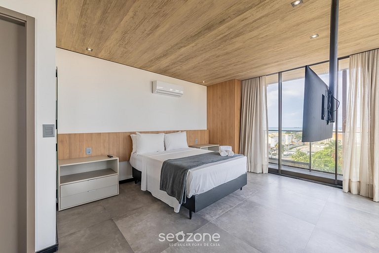 Estudio c/ Varanda Vista Mar Lateral NWT0820