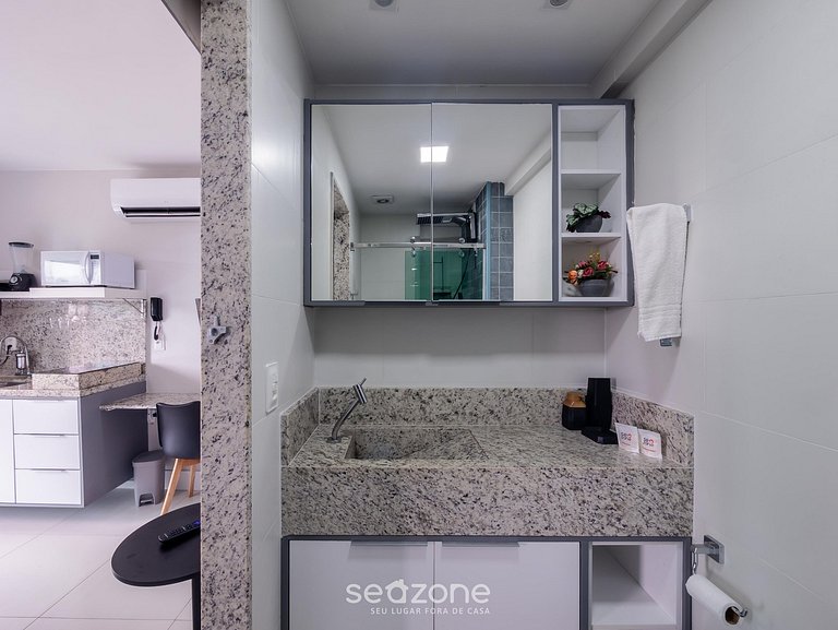 Studio em Cond. c/ Piscina a 260m da Praia PSP0204