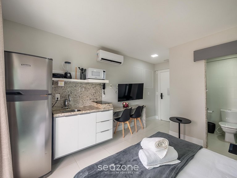 Studio em Cond. c/ Piscina a 260m da Praia PSP0204