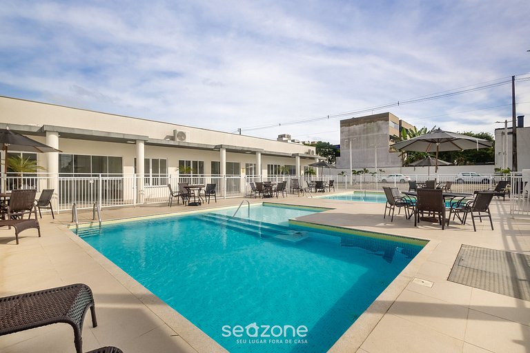 Apto en cond. c/ piscina a 600m del mar RAG0408