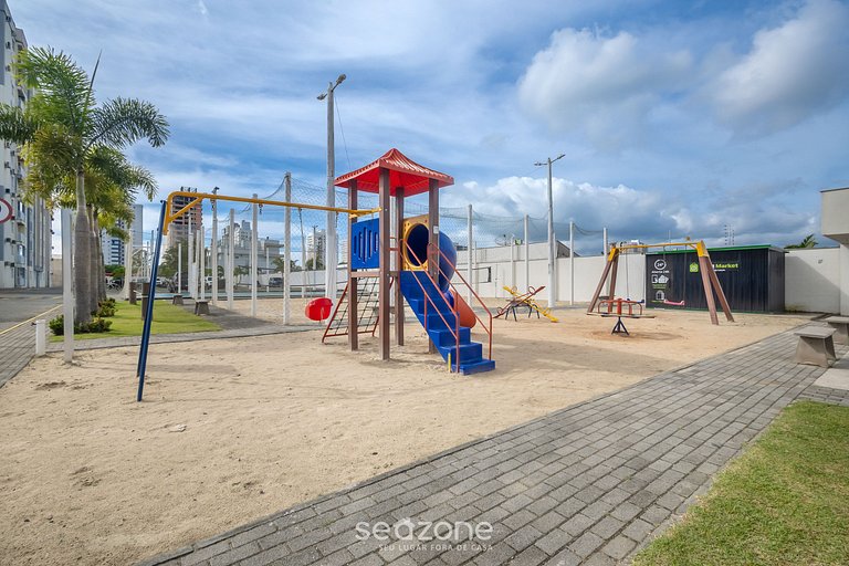 Apto 2Q c/ Churrasqueira a 600m da Praia RAG0406