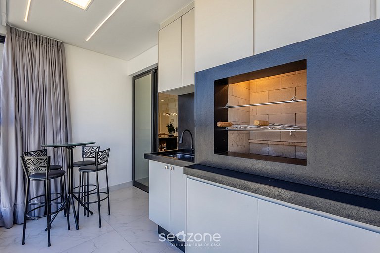 Apto c/ varanda gourmet a 700m da Praia BON1101