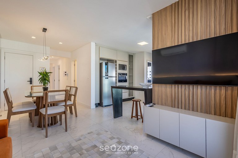 Apto c/ varanda gourmet a 700m da Praia BON1101