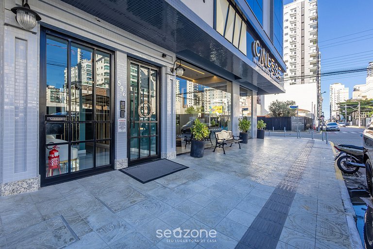 Apto c/ varanda gourmet a 700m da Praia BON1101