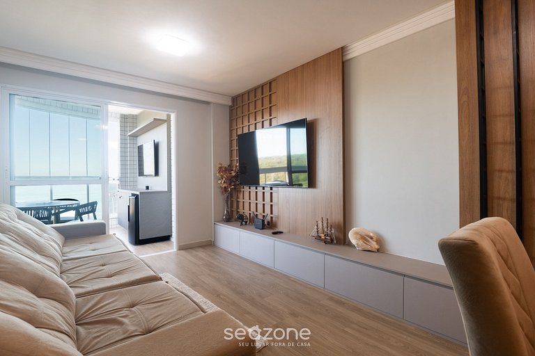 Apto vista al mar en cond. c/ piscina EMQ0403