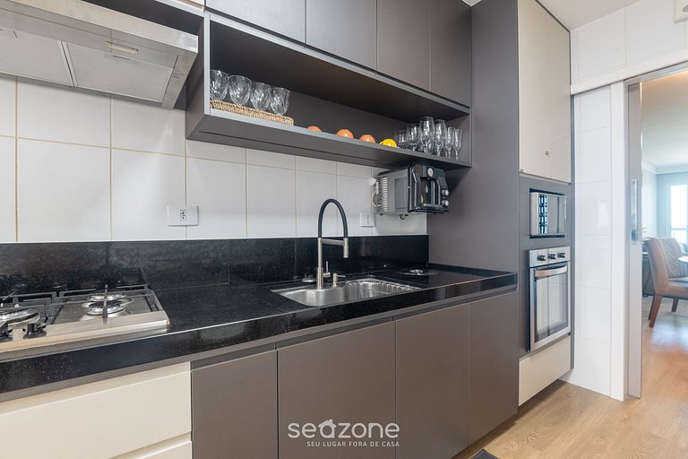 Apto vista al mar en cond. c/ piscina EMQ0403