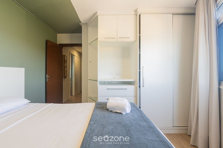 Apto vista al mar en cond. c/ piscina EMQ0403