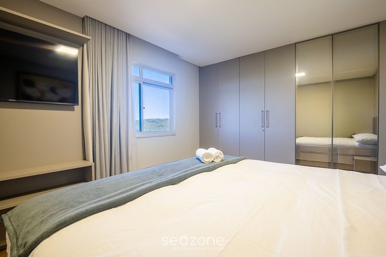 Apto vista al mar en cond. c/ piscina EMQ0403