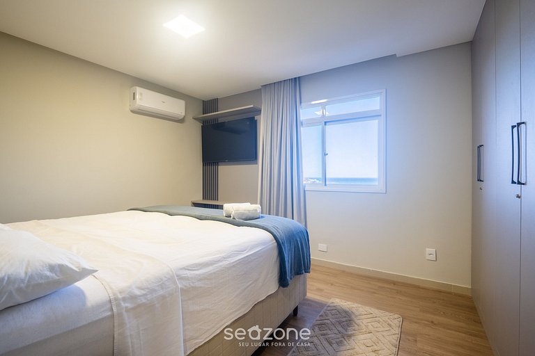 Apto vista frente mar em Cond. c/ Piscina EMQ0403