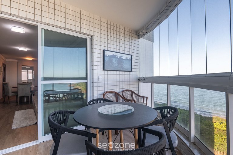 Apto vista al mar en cond. c/ piscina EMQ0403