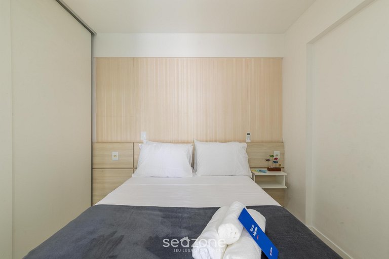 Apto em Cond. c/ Piscina a 400m da Praia TAU0204