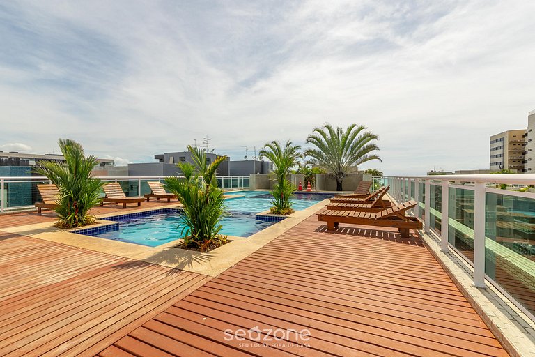 Apto em Cond. c/ Piscina a 400m da Praia TAU0204