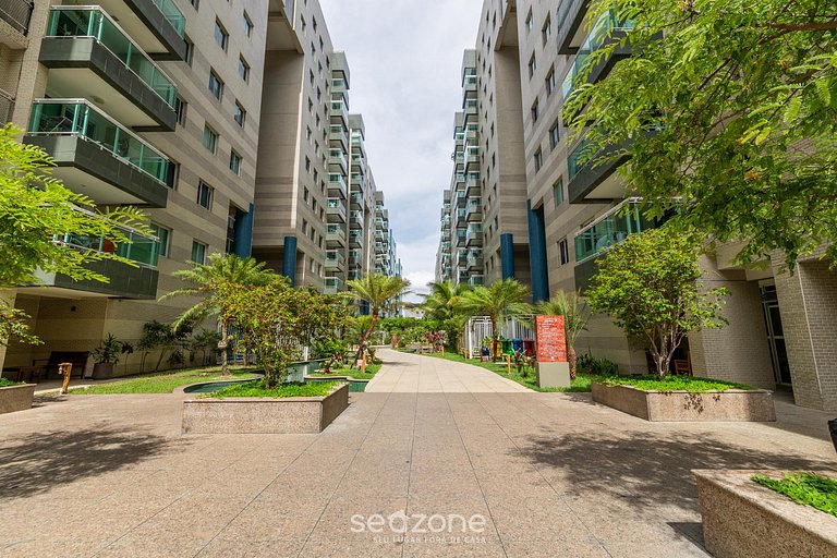 Apto em Cond. c/ Piscina a 400m da Praia TAU0204