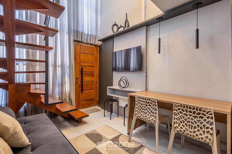 Loft con balcón a pasos de la playa - PLO0009