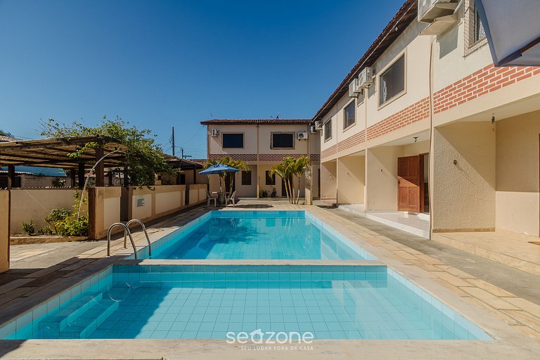 Cond. c/ Piscina e Churrasqueira a 650 m Praia de Taperapuan