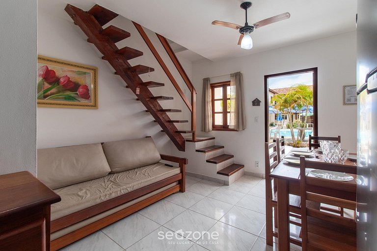 Apt 2DR c/ vista a piscina, 650m del mar PFN0001