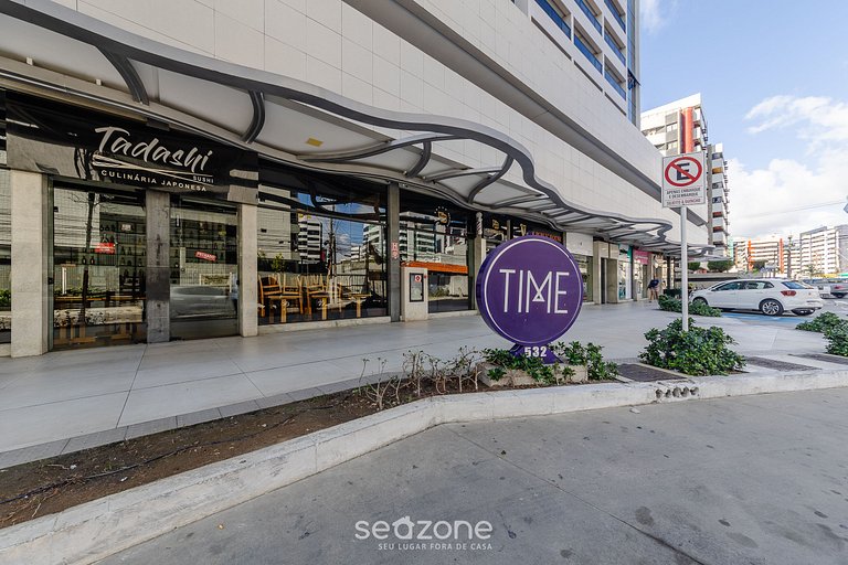 Edif. Time, Piscina no terraço e lazer completo a 300 m da P
