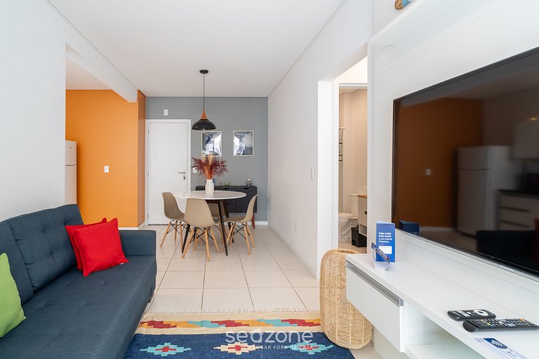 Apto c/ Churrasqueira a 600m da Praia ISA0105