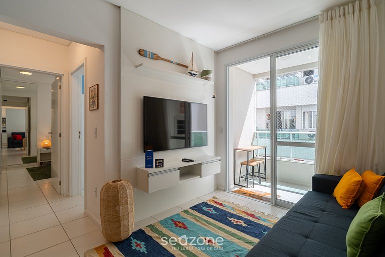 Apto c/ Churrasqueira a 600m da Praia ISA0105