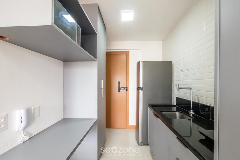 Studio c/ vista 500m da Praia na Barra ZNB0903