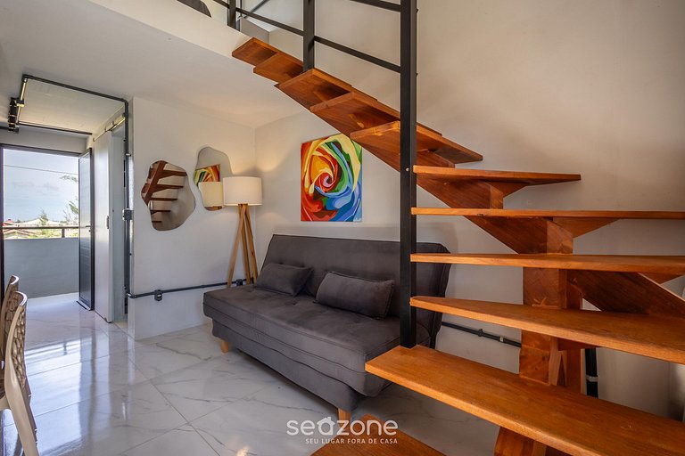 Loft Moderno c/Varanda a 50m da Praia PLO0001