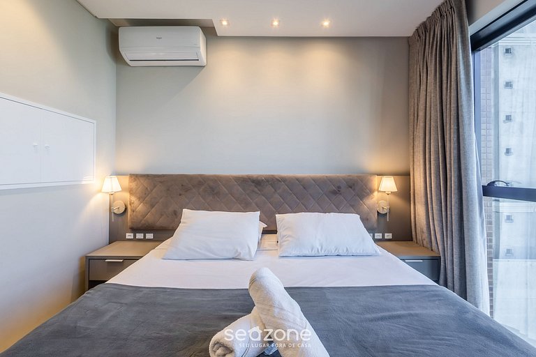 Studio vista mar cond. c/ acad 280m praia MHFA0705