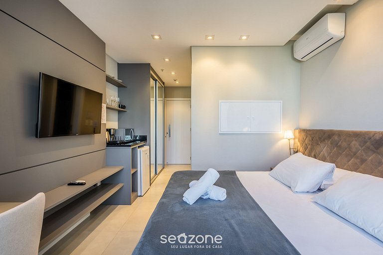 Studio vista mar cond. c/ acad 280m praia MHFA0705