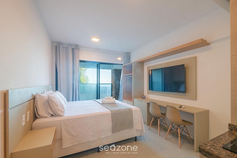 Studio em Cond. c/ Piscina e Vista mar SBZ0207