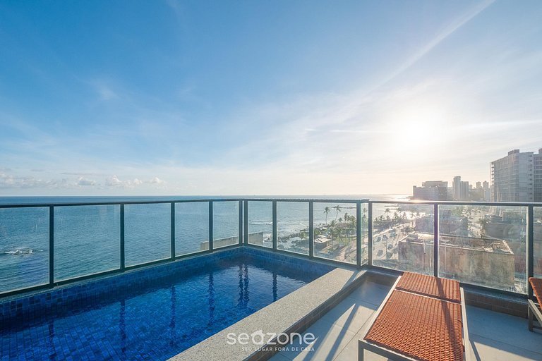 Studio em Cond. c/ Piscina e Vista mar SBZ0207