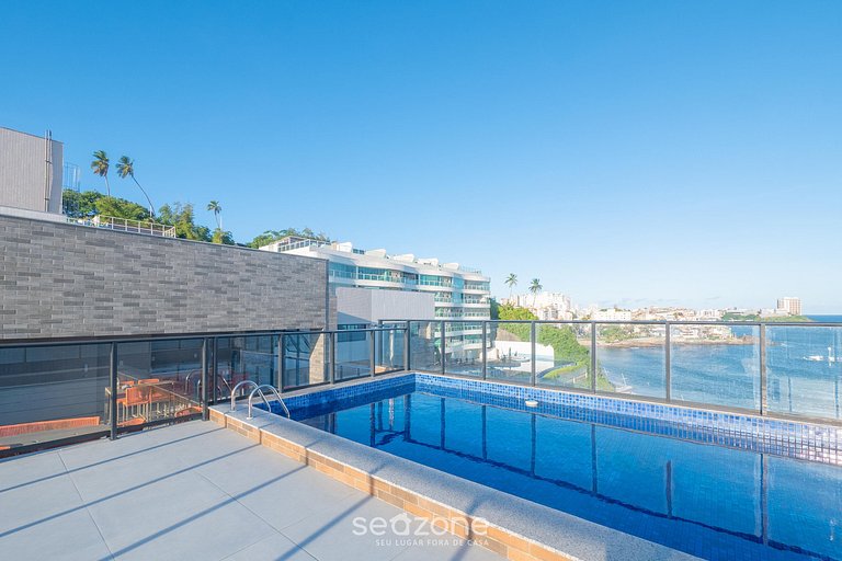 Moderno em Cond. c/ Piscina e Vista mar SBZ0207
