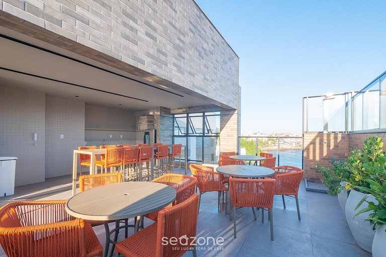 Studio en Cond. con Piscina y Vista al mar SBZ0207