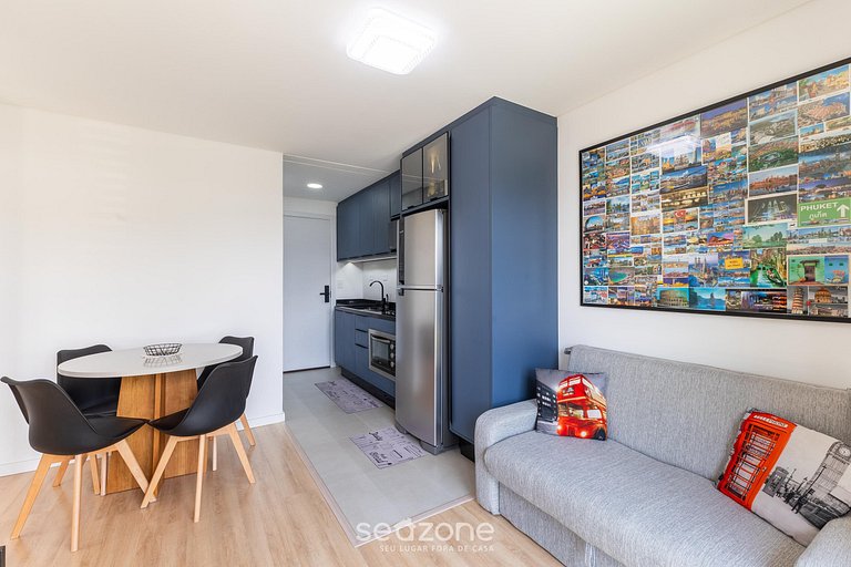 Apto de 1QT c/ churrasqueira em Curitiba PLA0201