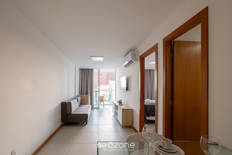 Apto c/ balcón y vista frente al mar EXP0311