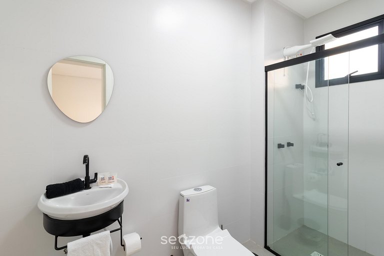 Apto c/ Jacuzzi a 220 m da Praia ARF0504