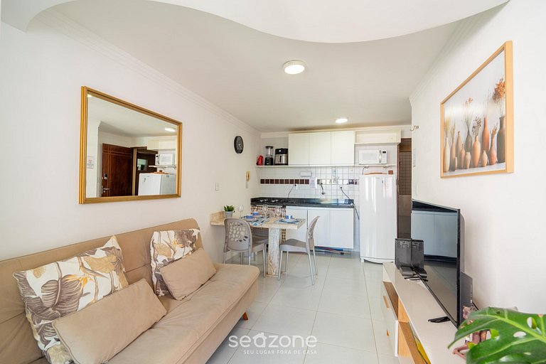 Apartamento charmoso a 110 metros da praia VEM0306