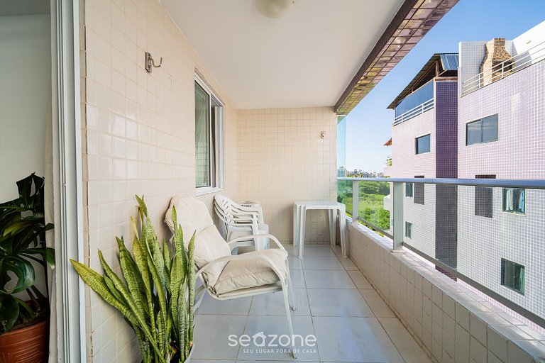 Apto em Cond. c/ Piscina a 110m da Praia VEM0306