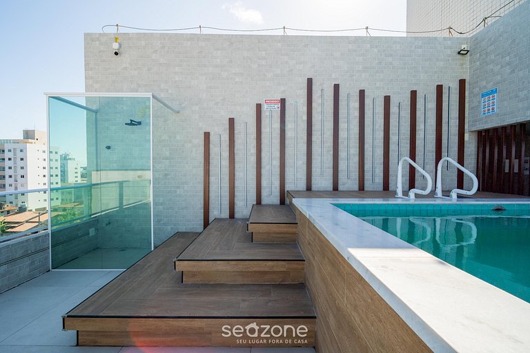 Apto em Cond. c/ Piscina a 110m da Praia VEM0306