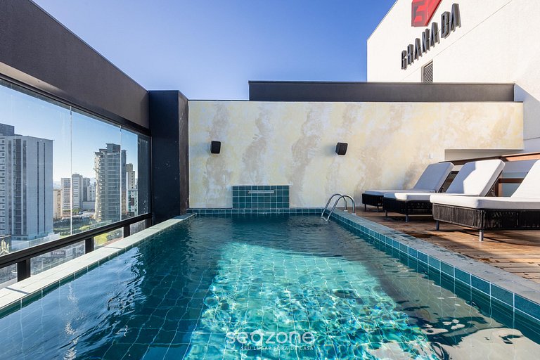 Apto c/ Churrasq. e Vista Parcial Mar ALE0803