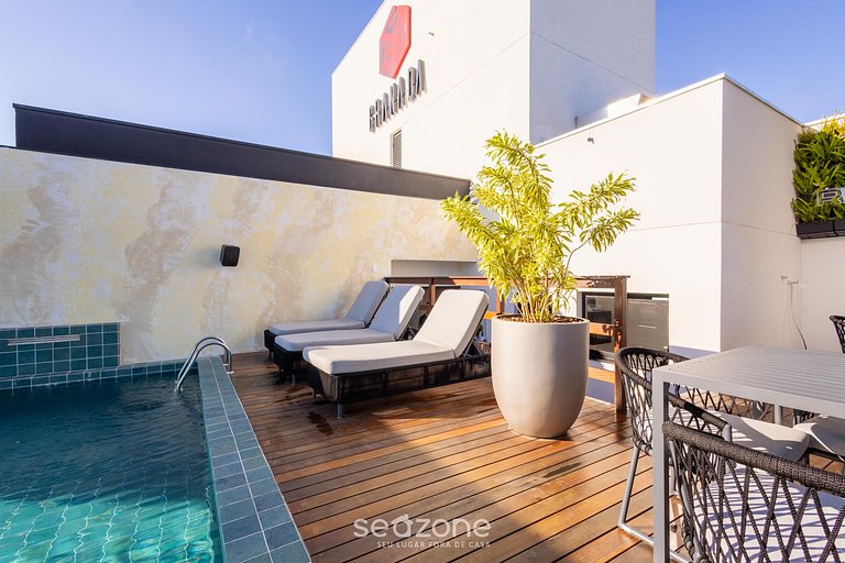 Apto c/ Churrasq. e Vista Parcial Mar ALE0803