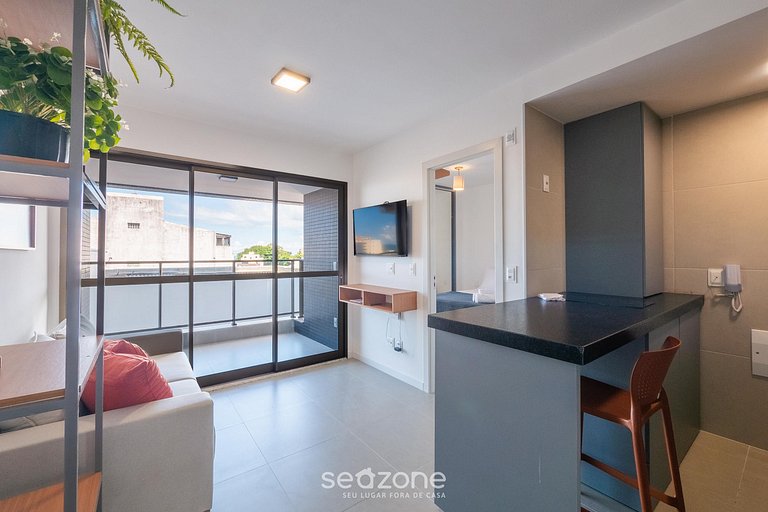 Apto en edif. c/ piscina, a 800 m del mar EDF0208